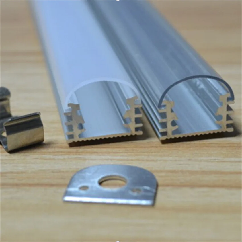 

Free Shipping 80m (40pcs) a lot, 2m per piece led aluminum profile slim with milky diffuse or clear cover and End Caps
