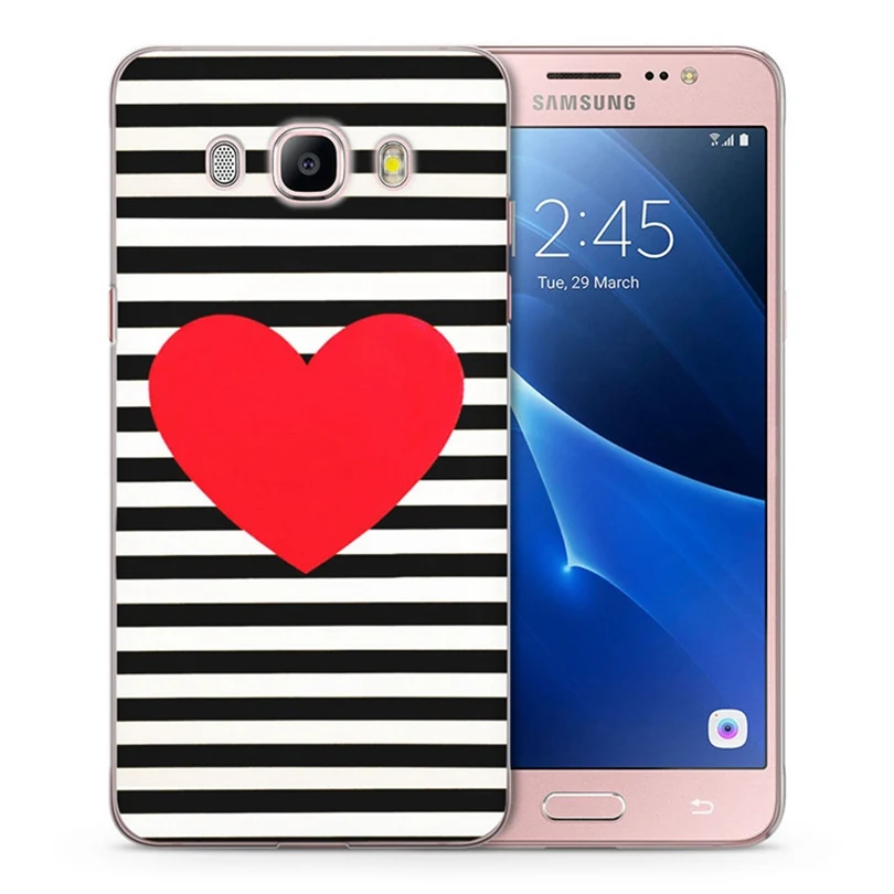 Красный белый полосатый любовь фон серии для Samsung Galaxy A3 A5 2015 2016 2017 A30 A50 Мягкий ТПУ