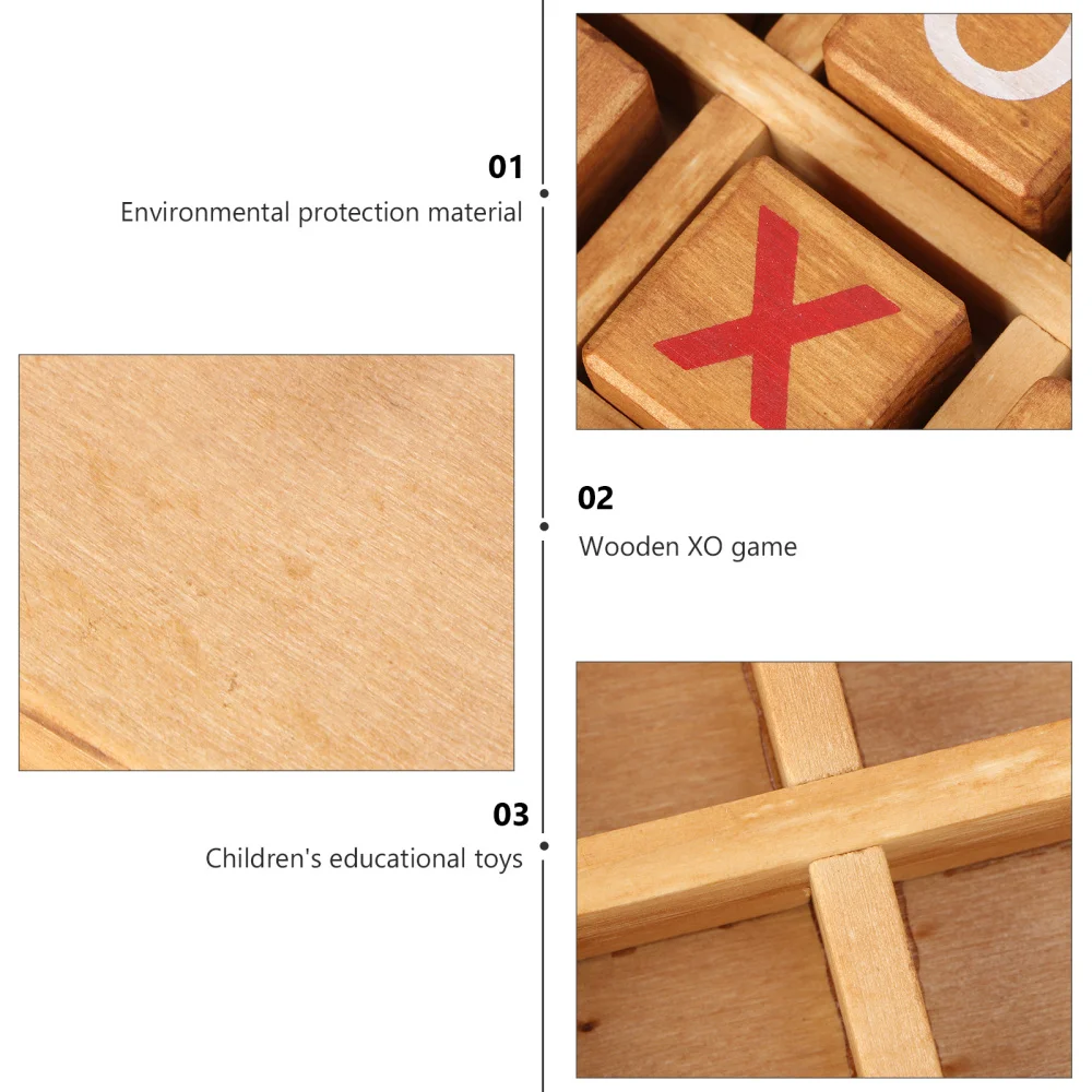 

1 Set Wooden Board Games Creative Toe Strategy Board Games for Families