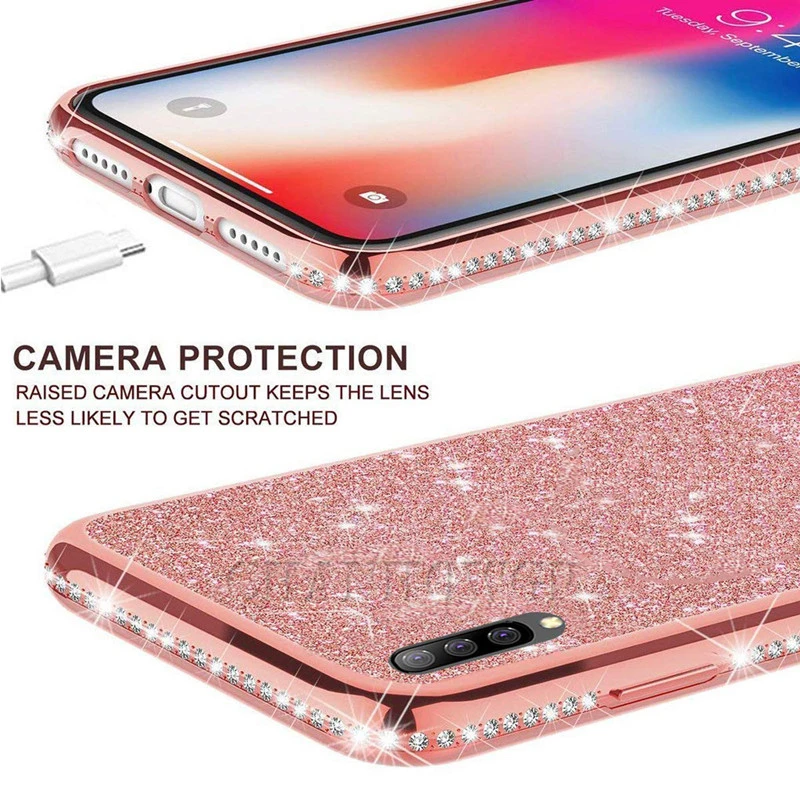 Алмазный Блестящий Мягкий чехол из ТПУ для Xiaomi Redmi K20 Pro роскошный блестящий Mi9 Mi 9T