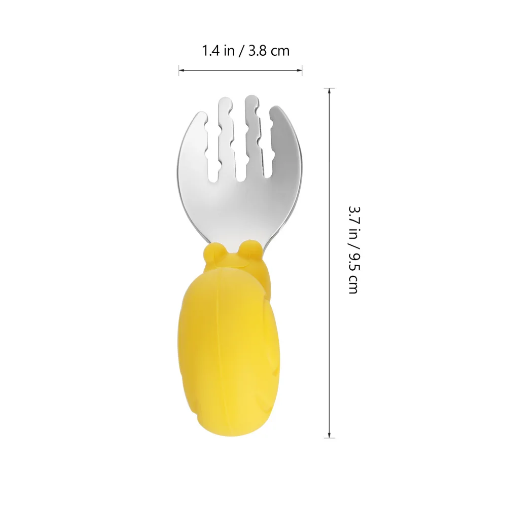 

1 Set Adorable Infant Feeding Spoon Training Spoon and Fork Set Feeding Tools