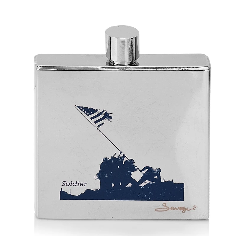 Фляга мини-солдат из нержавеющей стали 304 портативная фляжка с зеркасветильник 2
