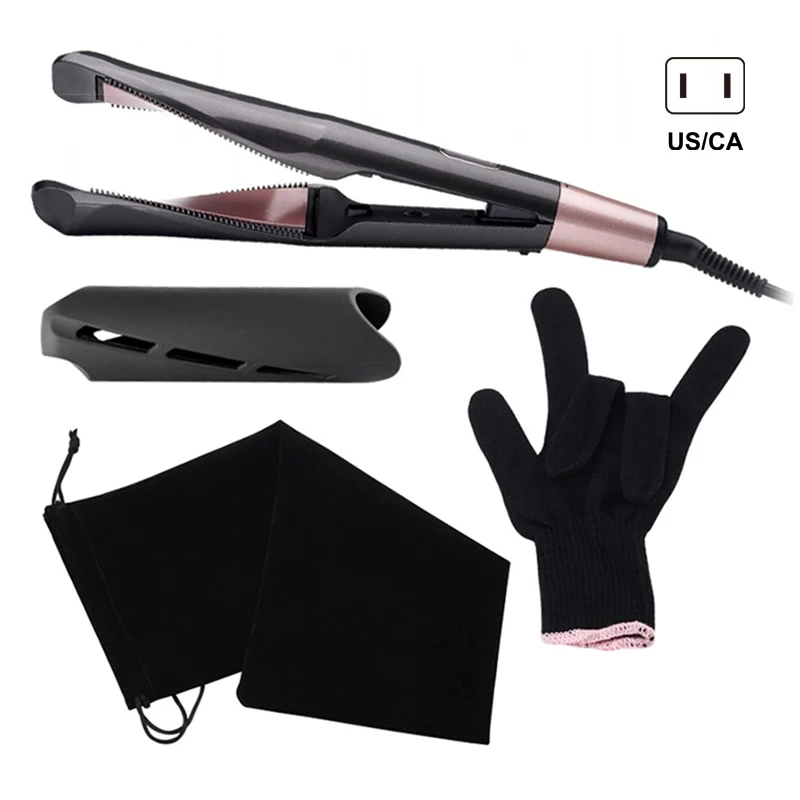 

2-in-1 Straightener Rotating Curling Iron Hair Curler Wand Hair Styling Tool Temperature Control Splint MH88