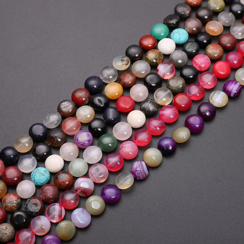 

160pcs Natural Tourmaline Stone Beads Rainbow Loose Smooth Gem Stone Beads 10*10*5mm for Jewelry Making DIY Bracelet Necklace