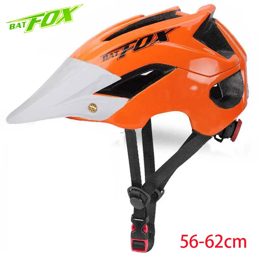 BATFOX велосипедный шлем Bicycke MTB велосипедные шлемы оранжевые мужские горные защитные шлемы для езды на велосипеде Fietshelm женские сверхлегкие спортивные шлемы для активного отдыха - Цвет: 5002-Orange-White