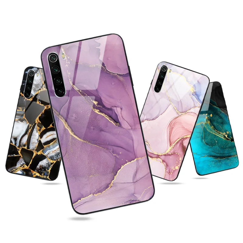 Чехол для Xiaomi Redmi 9A 8A 7A 9 8 7 Note 9S 8T Pro мягкий глянцевый чехол с мраморным рисунком Mi 10