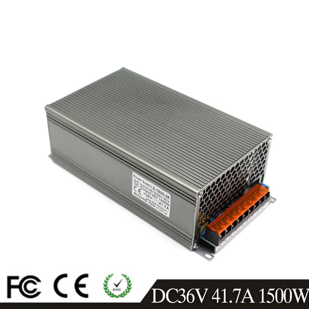 Импульсный источник питания DC36V 41.7A 1500W переключатель трансформатор 220V 110V AC DC 36V SMPS