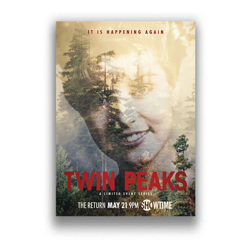 ТВ-сериал Твин Пикс показывает классическую бумагу с белым покрытием аниме