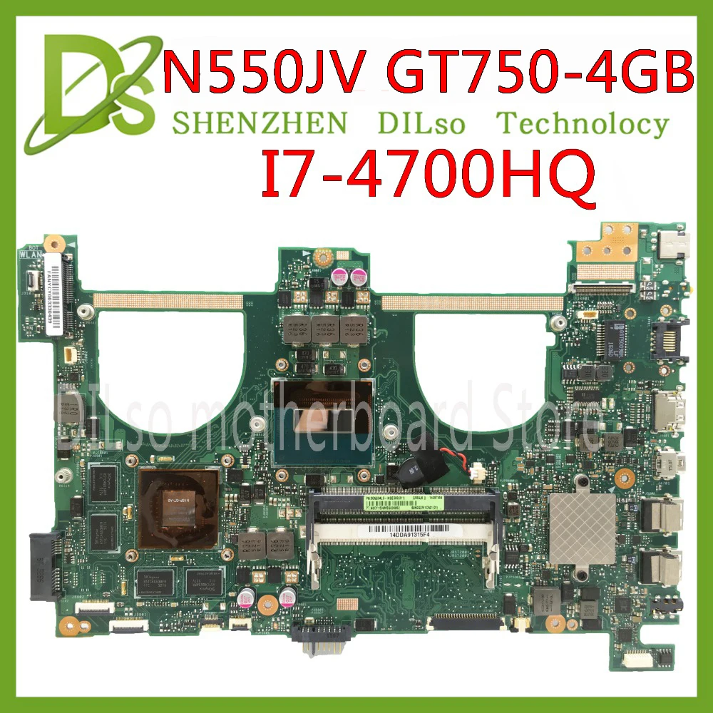 KEFU N550JK для ASUS n550JV N550JX материнская плата ноутбука i7 4700HQ CPU PM GT750 4GB