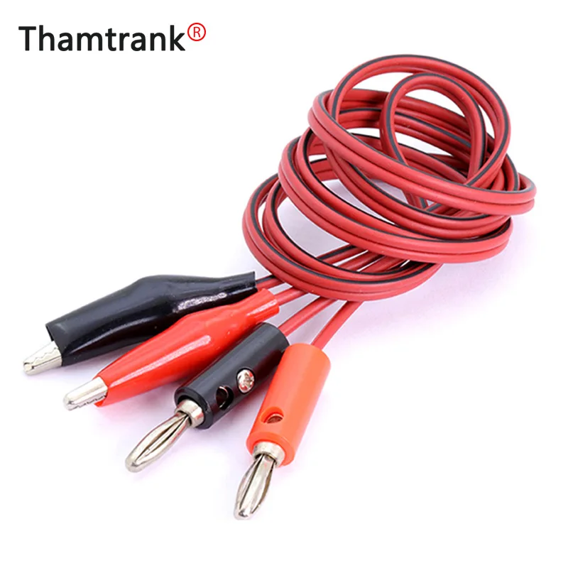 2 шт./лот 1 м зажим типа крокодил для вилки банан Тестовый Кабель соединитель