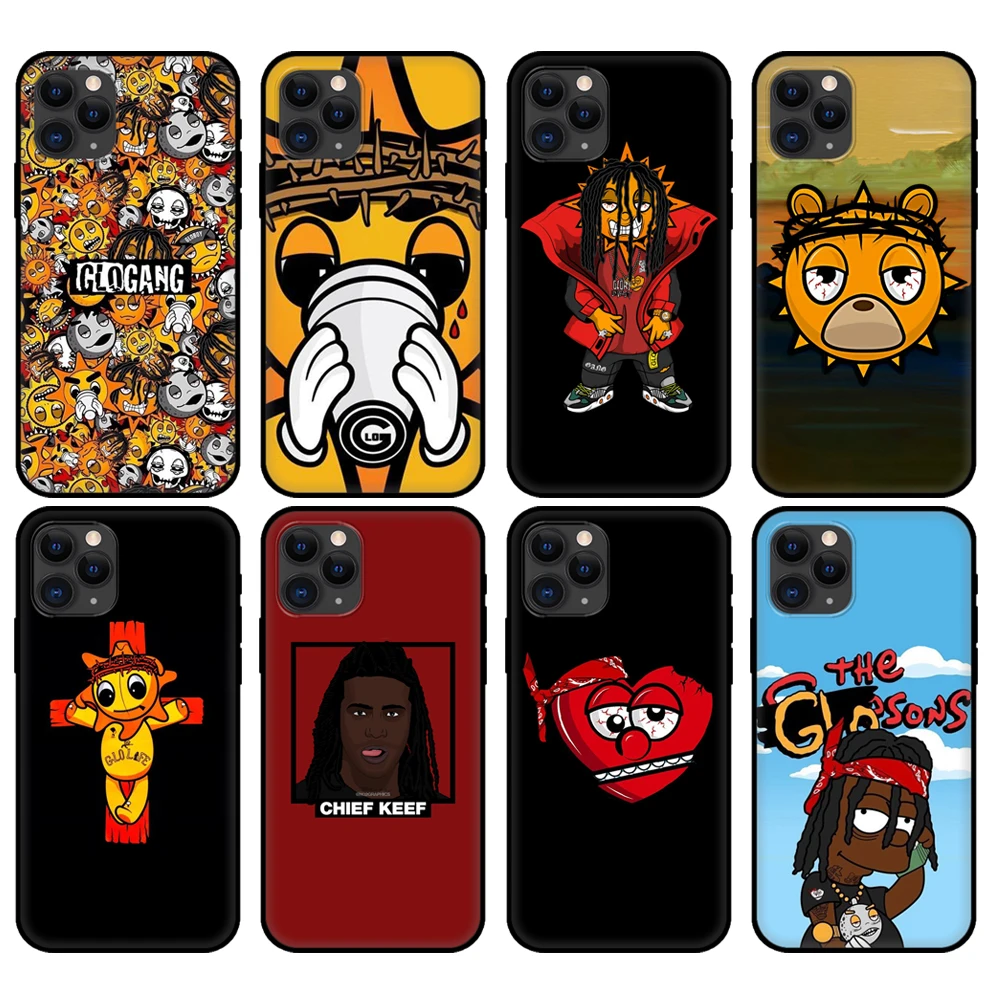 Черный чехол из ТПУ для iphone 5 5s se 6 6s 7 8 plus x 10 XR XS 11 pro MAX Fundas Glo Gang Chief Keef Capa | Мобильные