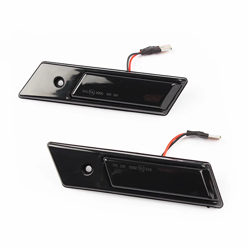 

2Pcs Car Dynamic LED Side Marker Lights For BMW 3/5/7 Series E32 E34 E36 Fender Turn Signal Lamp Smoked Shell Streamer Light
