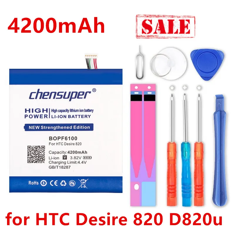

4200mAh BOPF6100 High quality battery For HTC Desire 820 D820u 820Q D820t D826 826T 826W Battery+Gift tools