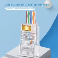 white 100 pc 8 pc rj45rj 11 modular plug for network cat6 lan professional and high quality computer cables connectors