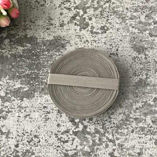 grey 3/4 ''(20 мм) матовая цветная косая лента эластичная лента тесьма отделка Кружева сплошной головной убор ручной работы DIY украшения ремесла - Цвет: grey