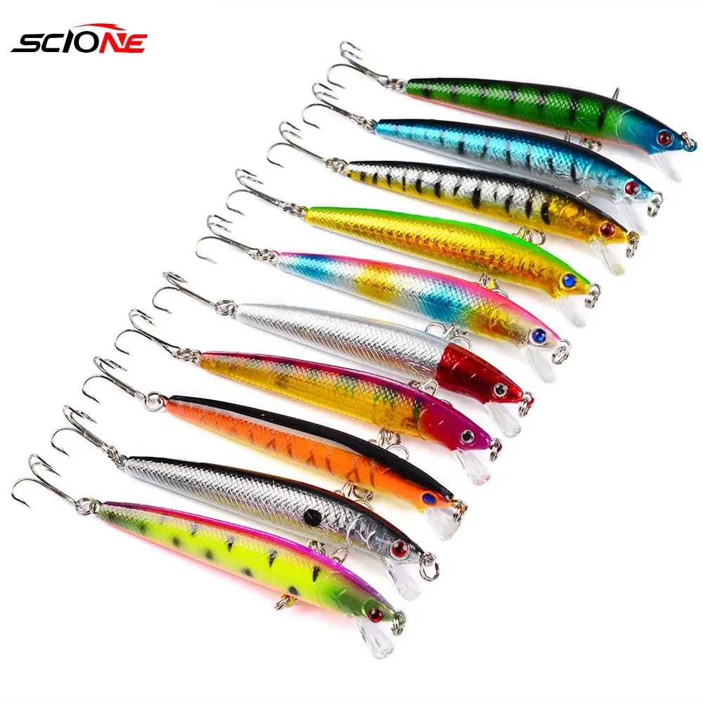 10 шт./лот рыболовные приманки в классическом стиле приманка форме гольяна снасти