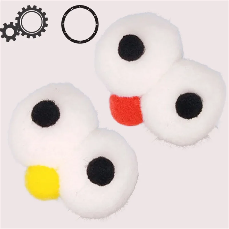 

10pcs 5CM Fluffy Soft Pom Poms Eyes White Mini Pompoms Ball For Kids Hair Clip Accessories DIY Children Toys Accessories