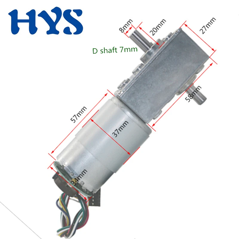 

Encoder Gear Motor DC 12V 24V Double Shaft Length 20mm Mini Electric Reducer 12 Volt V Speed 12rpm To 470rpm Motors 5840-555B