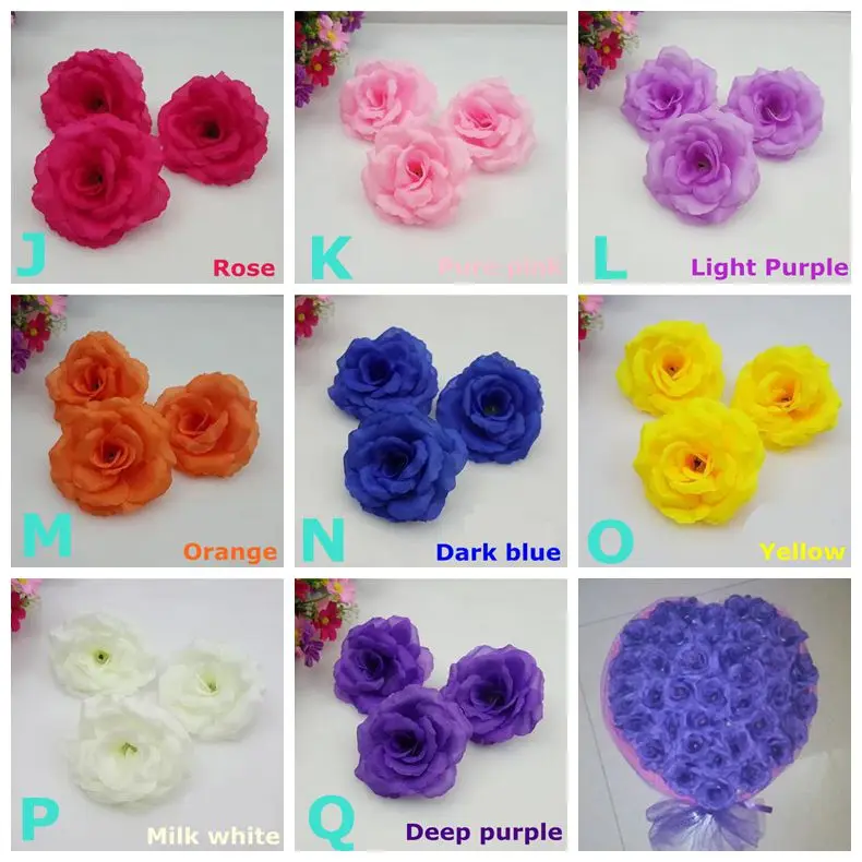 10 шт./лот 8 см темно-синяя искусственная Роза шелковые цветы сделай сам свадебное