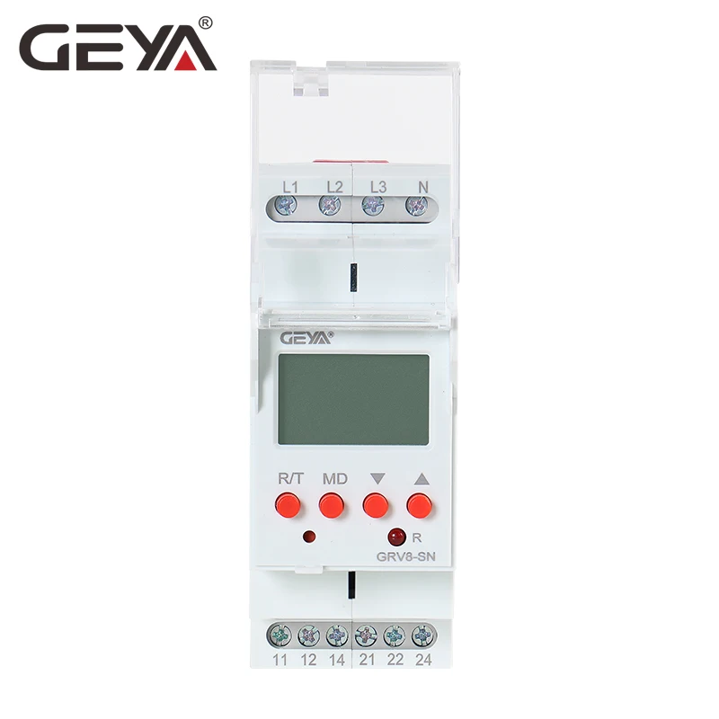 GEYA GRV8-S 3 фазы цифровой дисплей реле напряжения 8A 2SPDT мониторинг фазы реле автоматический сброс ЖК-реле