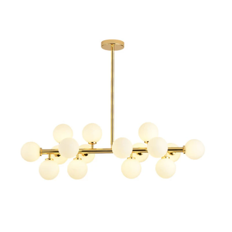

Modern Glass Led Pendant Lights Industrial Lighting Gold Black 16 Heads Chandelier For Living Dining Room 110 220v G4 Lamp Bulbs