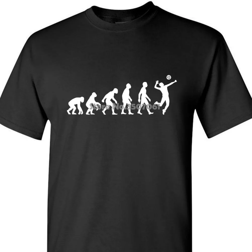 Мужская футболка Evolution Of Man Volleyballer хит продаж верхняя одежда для пляжа 2019|Мужские