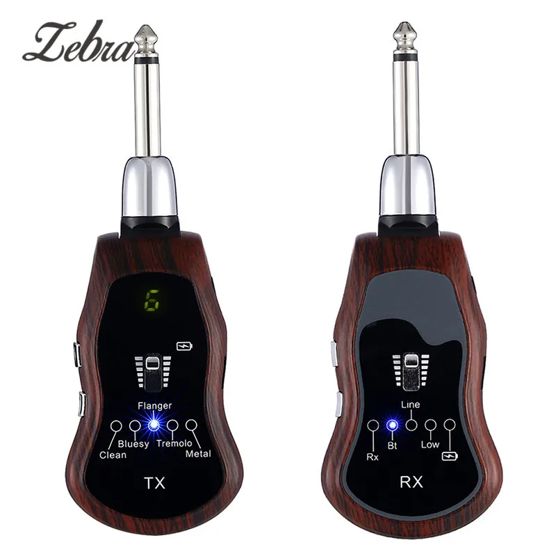 5 в 1 Беспроводные гитарные эффекты Bluetooth передатчик приемник перезаряжаемая Беспроводная гитарная система для электрических гитар бас
