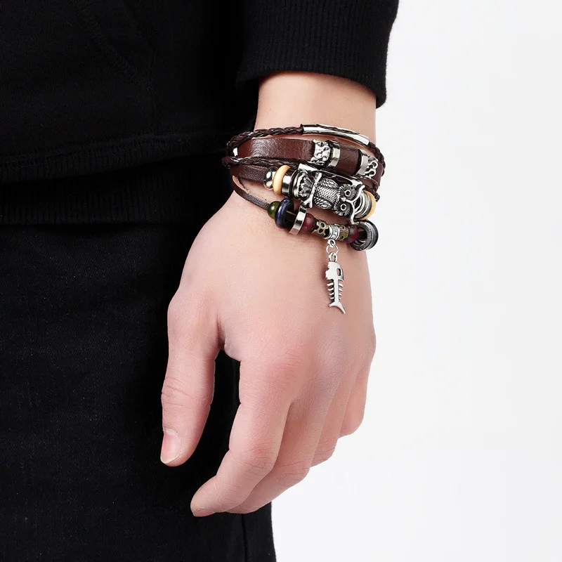 Модная новинка Женские винтажные Туфли коричневый Цвет Сова кожаный мужской