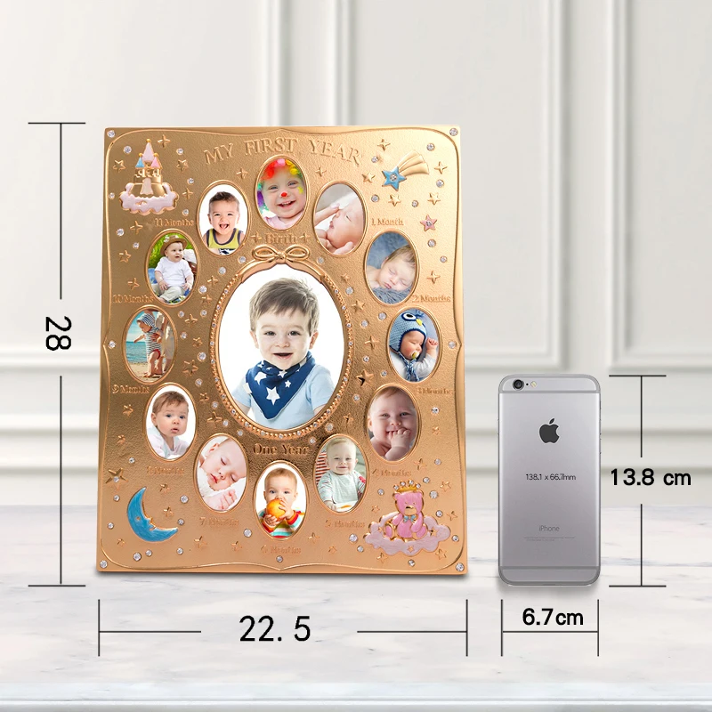 

LASODY Family Photo Frame Baby Growth Memorial Gift Exquisite Baby Picture Frames Christmas Gift Home Decoration