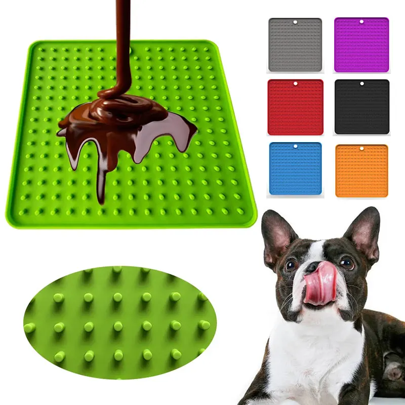 

Pet Licking Pad Sucker Licking Pad Dog Meal Pad Silicone Slow Food Pad Cat Feeding Bowl Slow Food Pad Licking Pad Pet Products