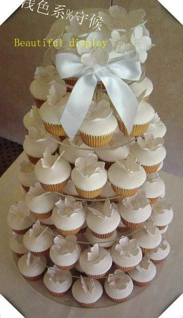 

Лидер продаж, бесплатная доставка, 6 ярусов, круглая акриловая подставка для торта для свадьбы, витрина для кексов из плексигласа, свадебное украшение