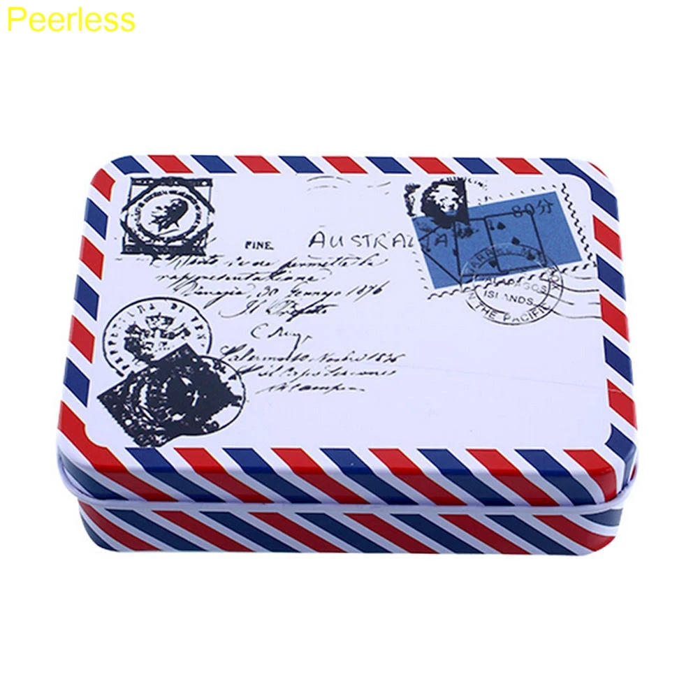 

Peerless Mini Cartoon Tin Metal Box Case Home Storage Desk Organizer For Stationery Supplies