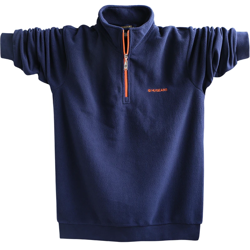 Для мужчин с длинным рукавом Для мужчин Poloshirt Бизнес одноцветное Цвет Стенд воротник мужской поло рубашка плюс Размеры A5306