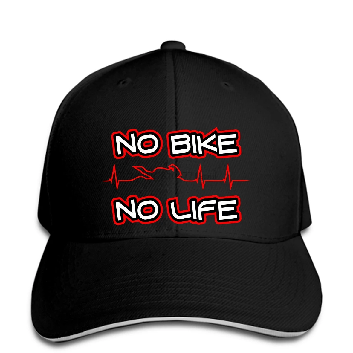 

Baseball cap New Harajuku Funny Rick Print hats No Biker No Life- Biker Baseball caps Motorcycle Motorbike Logo Apparel hat