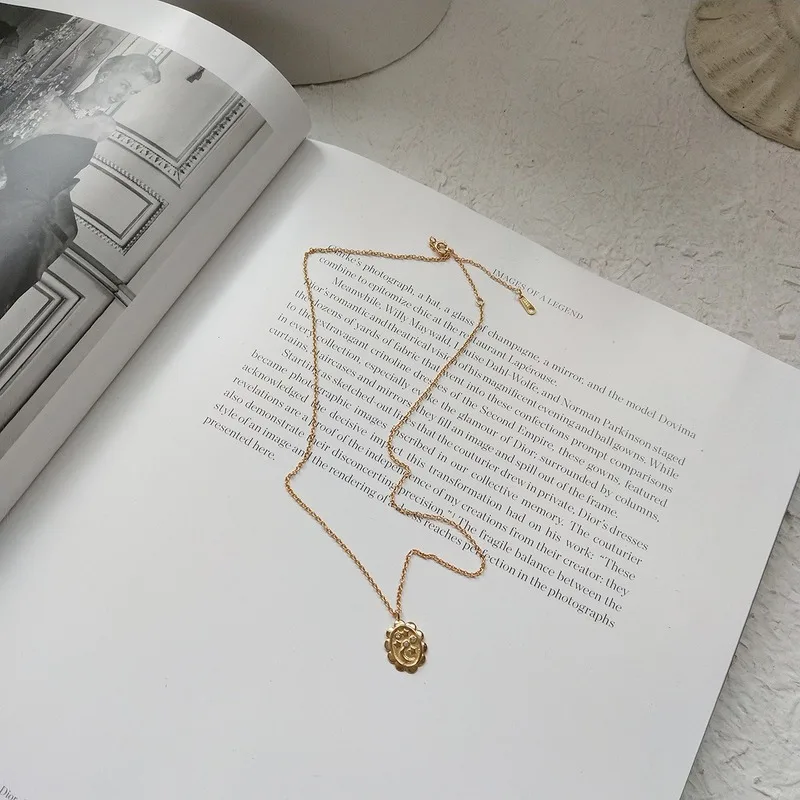 Leouerry ожерелье из стерлингового серебра 925 пробы с овальным цветком от солнца