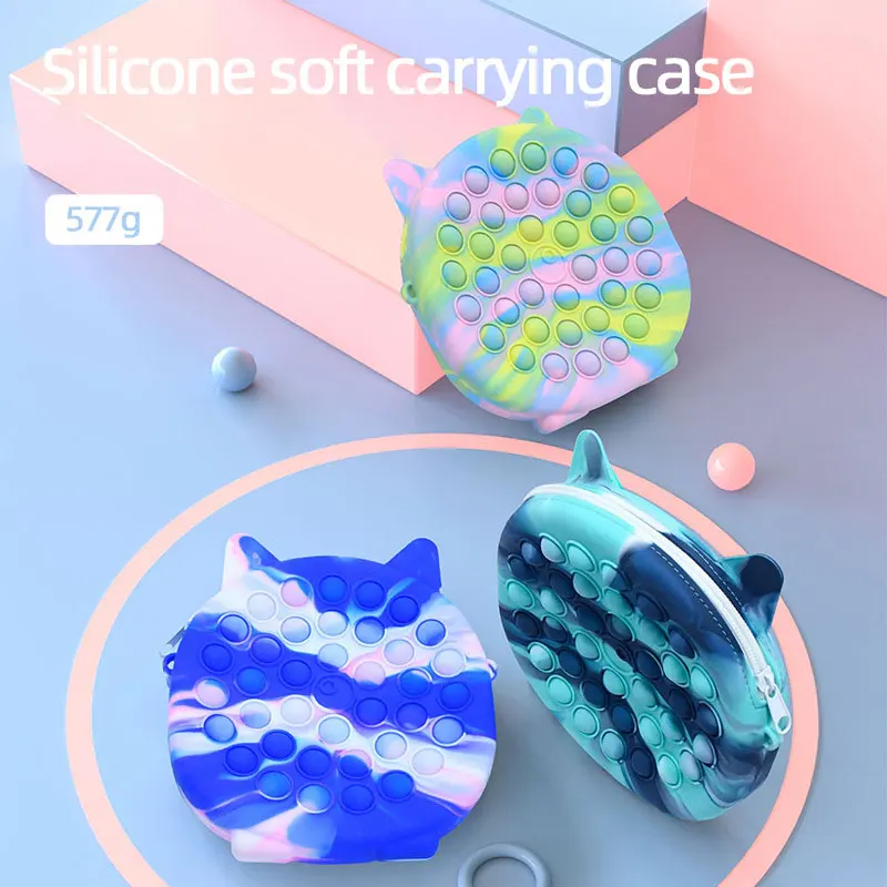 

Pop It силиконовая сумка для выдавливания грызунов, оригинальная красная сумка для декомпрессии, Детский кошелек для монет