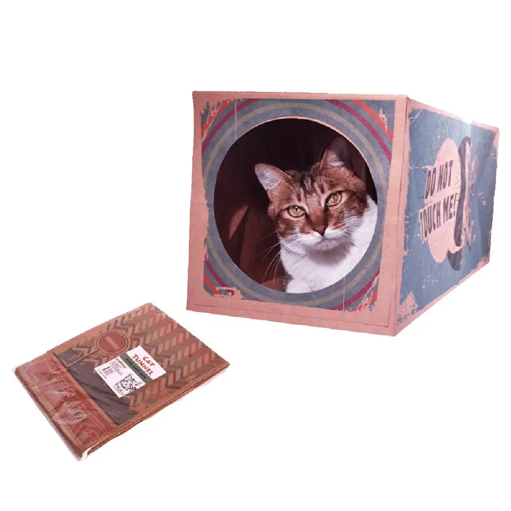 Складная бумага для кошки сумка игрушка туннель складной двухканальный