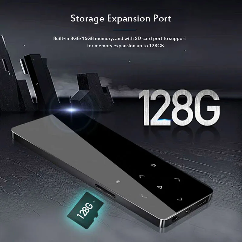T06 Bluetooth без потерь MP3 MP4 плеер 16 Гб HiFi портативный Walkman сенсорный ключ с FM радио