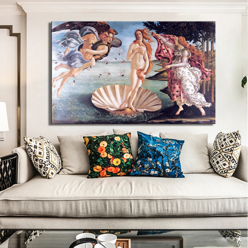 Постер на холсте с изображением родов венерины Классическая известная живопись