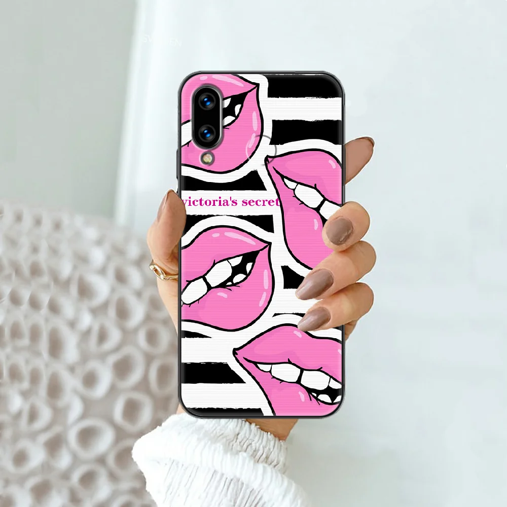 

Sexy Pink Secrets Phone case For Huawei Honor 6 7 8 9 10 10i 20 A C X Lite Pro Play black luxury coque painting funda trend Etui