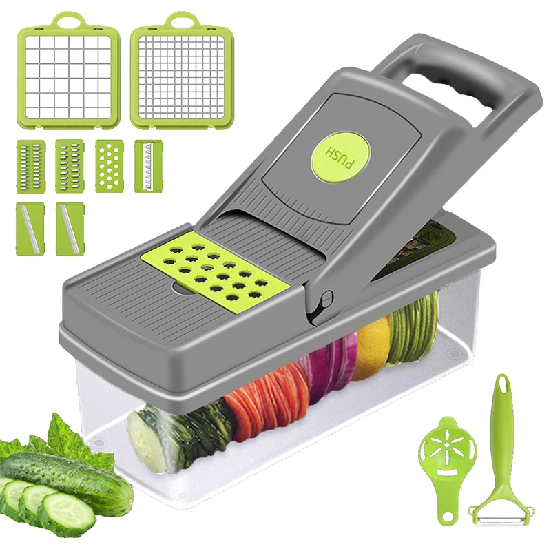 

Овощерезка, мандолина, слайсер, кухонные аксессуары, многофункциональная терка для продуктов, Овощечистка из нержавеющей стали для фруктов...