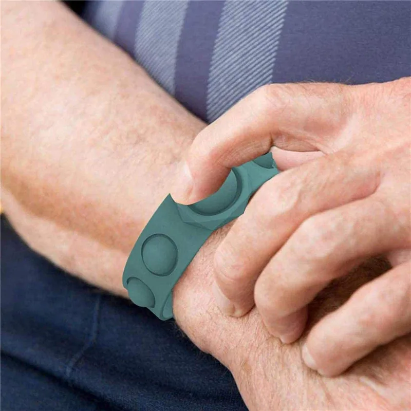 

Stress Relief Wristband Fidget Toys Sensory Push Pop Bubble Toy Finger Press Silicone Bracelet Toy for Kids Adults 2021 New