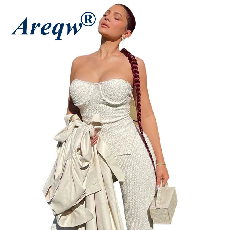 Show Chest Tube Top Blouse Spring Pastoral Ins Style Solid Color Word Collar Tube Top
