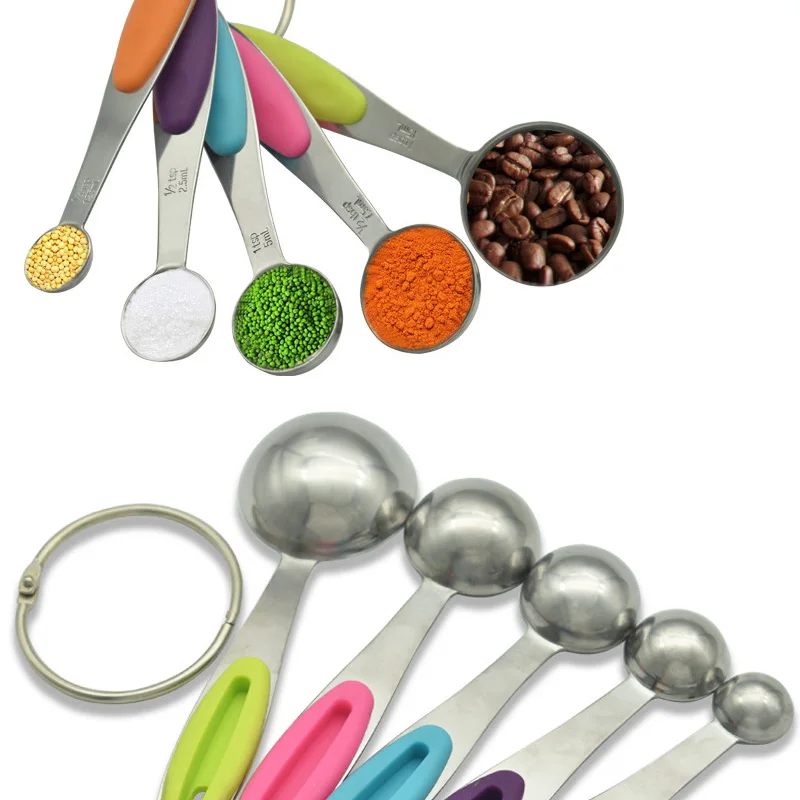 5 шт./компл. мерная ложка из нержавеющей стали для порошка и специй | Дом сад