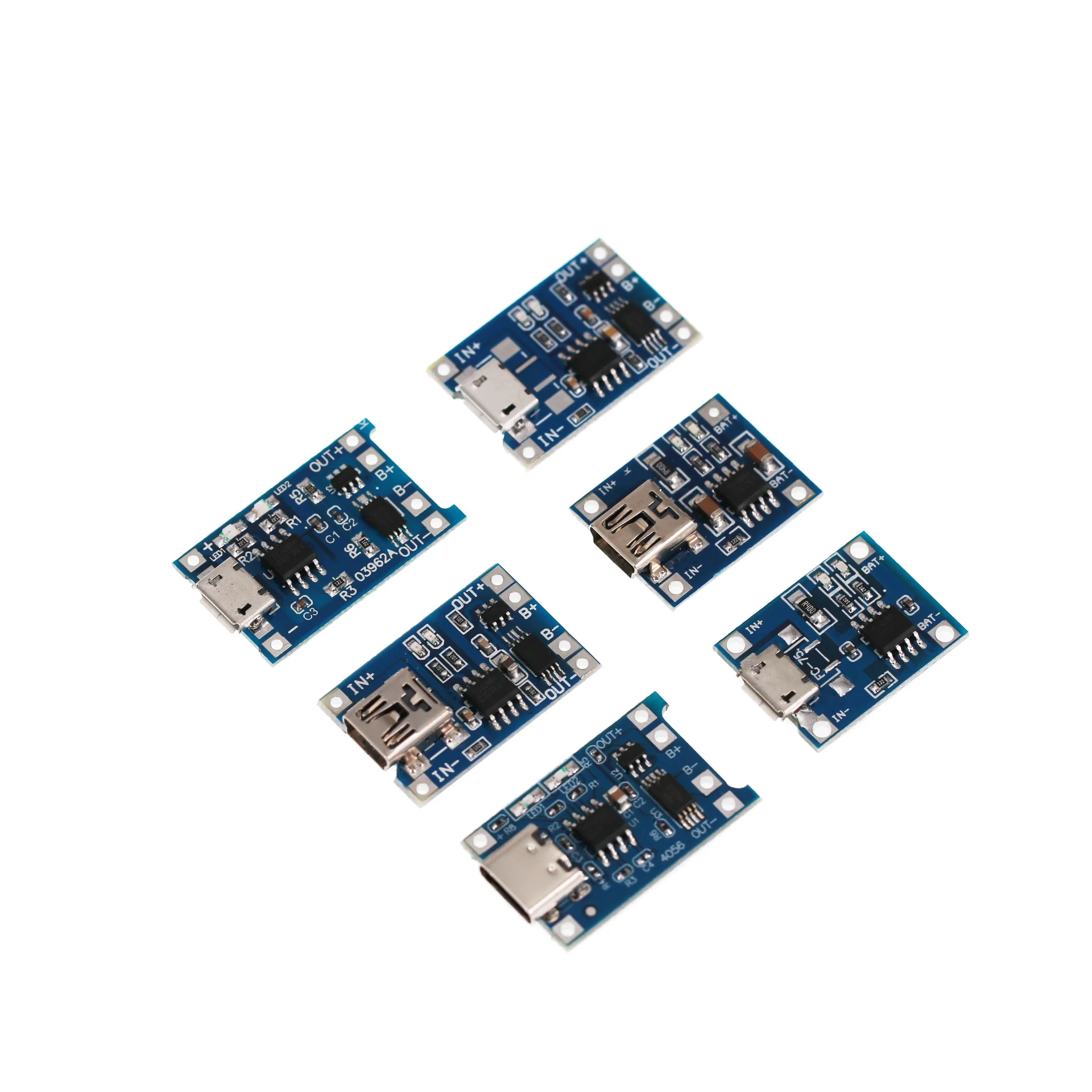 

10PCS TP4056 Micro USB Type-C 5V 1A 18650 Lithium Battery Charging Protection Board TE585 LIPO Charger Module DIY Parts