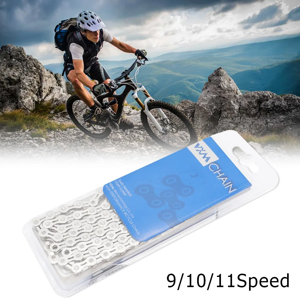 

VXM Bike Chain 9 10 11 Speed Hollow Part 116 Links Chromium Molybdenum Steel Bicycle Chains For Mountain Road Bike