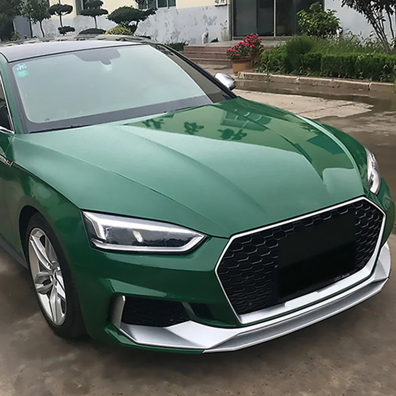 Сотовый стиль решетка ABS для A5 S5 RS5 рама гоночная Решетка переднего бампера спортивное издание- с европейской пластиной держатель