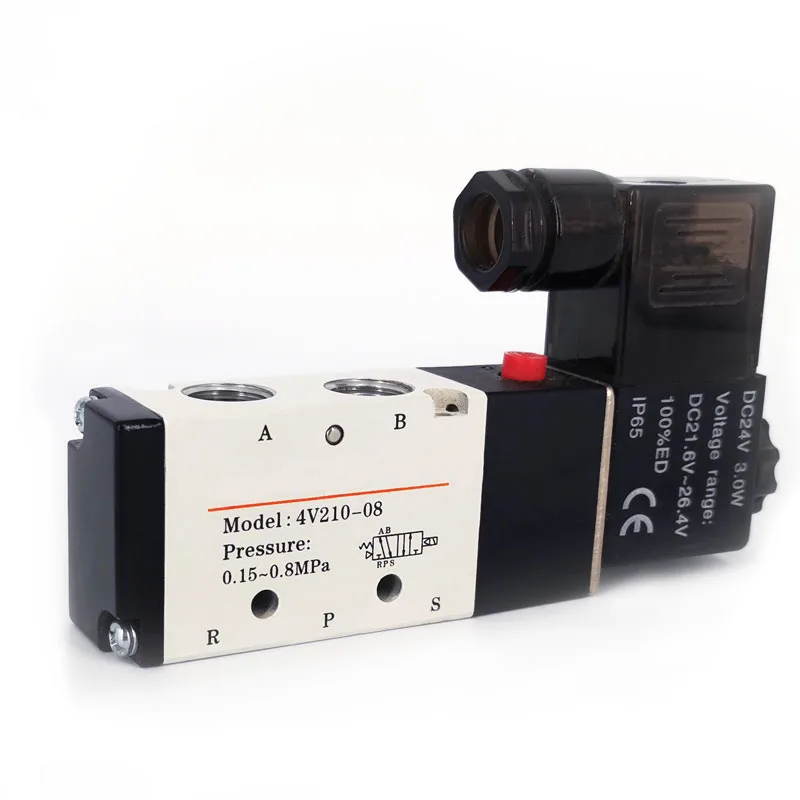 Пневматический Электрический электромагнитный клапан 5 способов 2 позиции