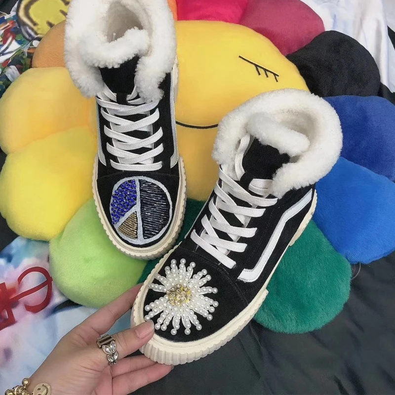 

Ботинки vallu зимние офисные хлопковые с вышивкой, высокие теплые ботинки с буквенным принтом, утепленные бархатные ботинки для снега, 2020