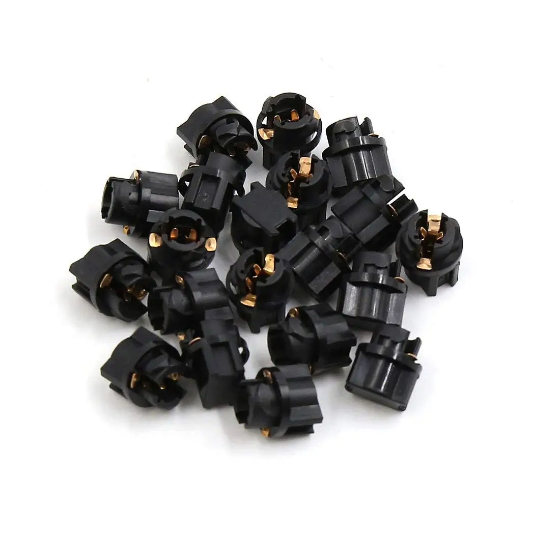 

Uxcell 20 шт. черная круглая основа для автомобиля T5 приборной панели, датчик светильник держатель лампы